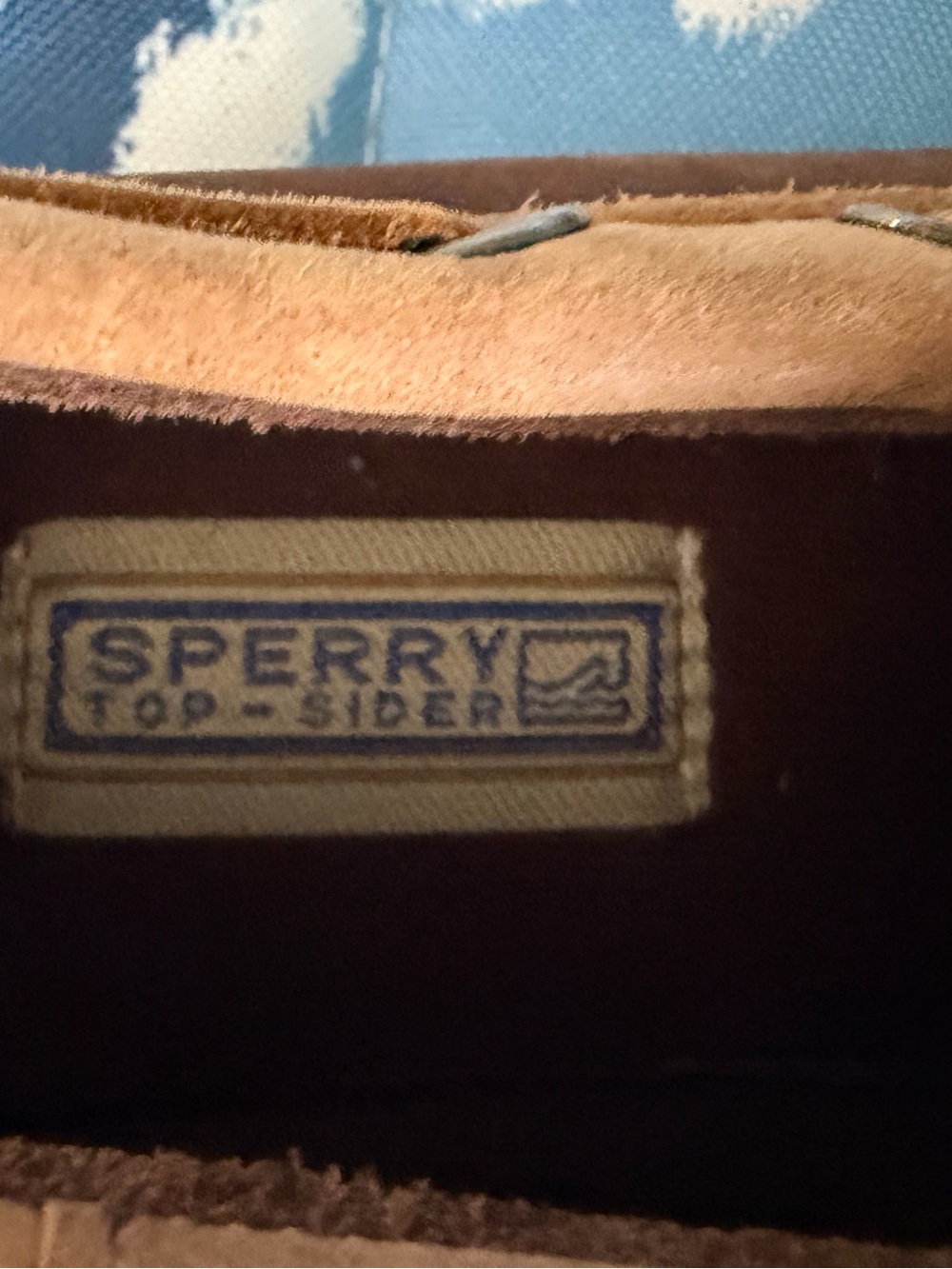 Sperry Topsider Kids Two-Tone Brown Leather Slip-On Boat Shoes - Picture 3 of 4